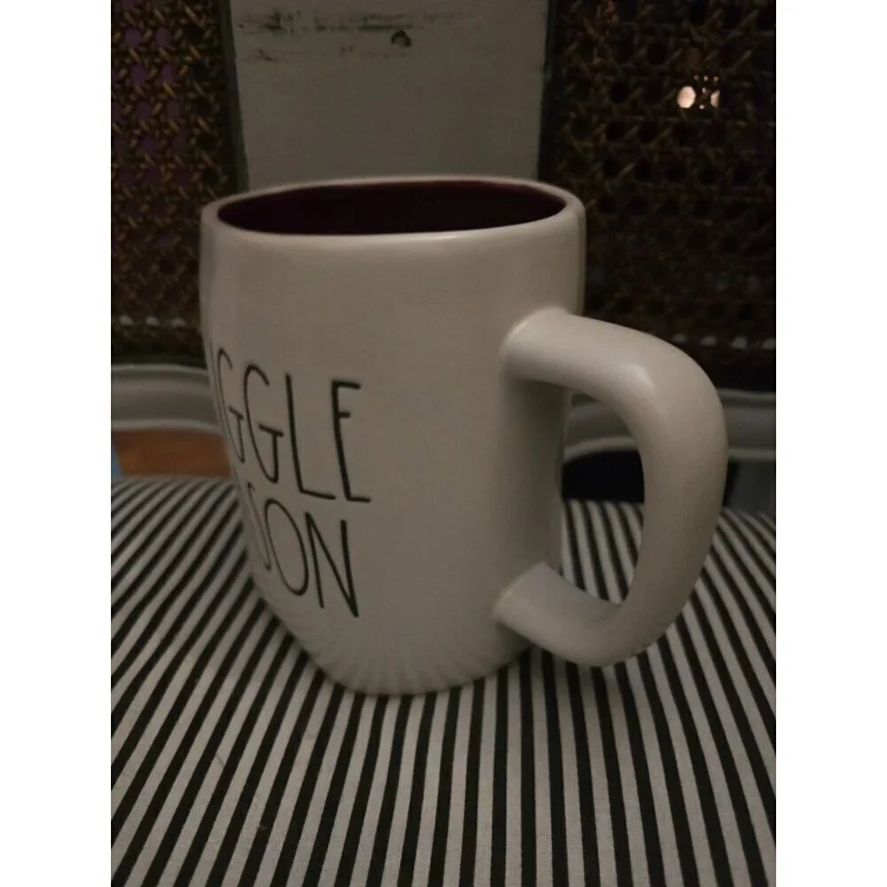 NWT Rae Dunn Snuggle Season Coffee Mug Red Interior Fall Tea